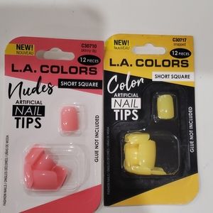 Lot of 2 L.A. Colors Nail Tips 12 pc each